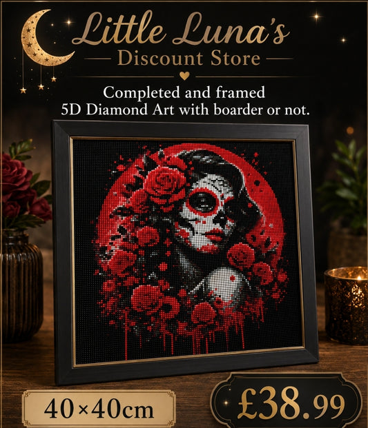 40x40cm 5D Diamond Art Completed & Framed (use name for colour of frame)