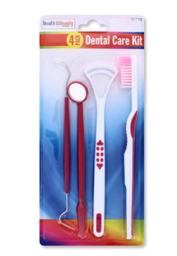 Red Dental Care Kit 4pk